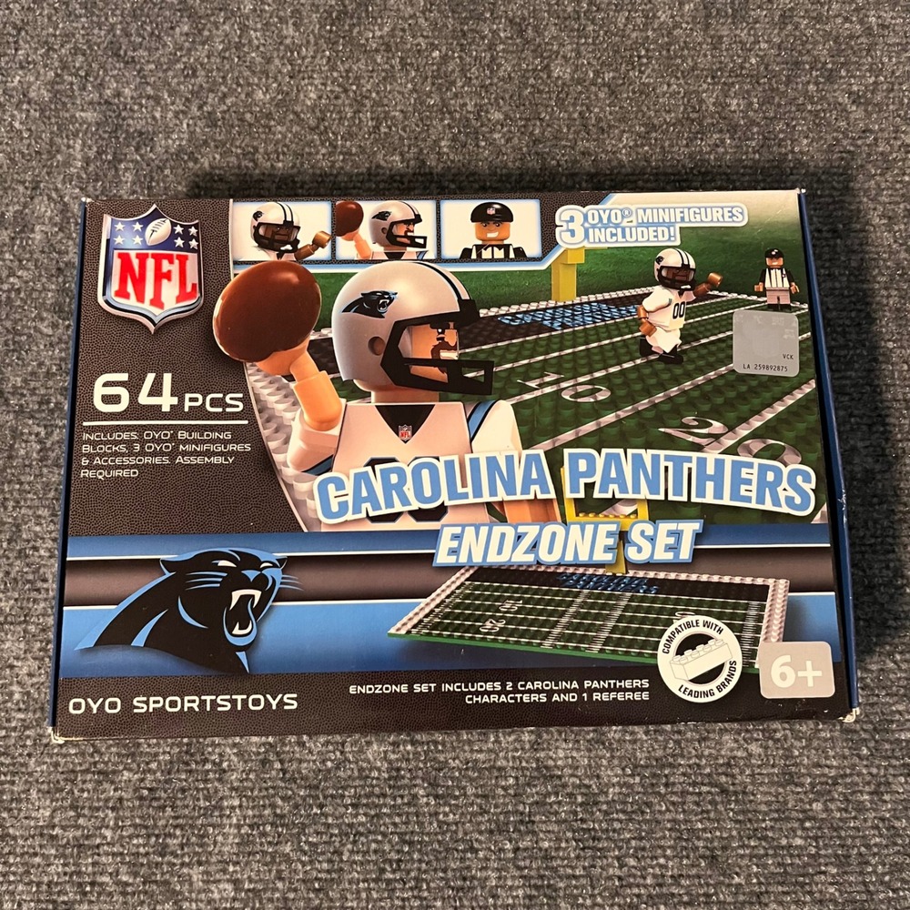 OYO Sports NFL Carolina Panthers Endzone Set 64 Pcs Building Blocks Minifigures